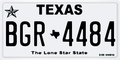 TX license plate BGR4484