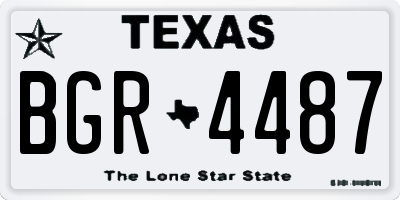 TX license plate BGR4487