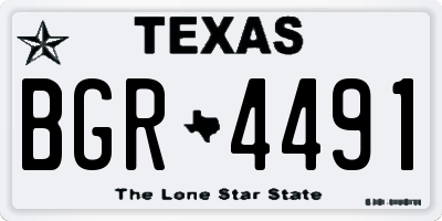 TX license plate BGR4491