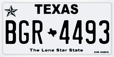 TX license plate BGR4493