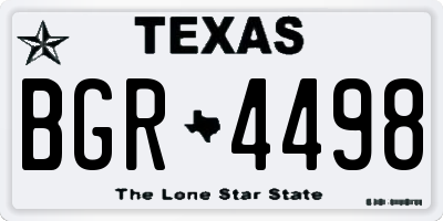TX license plate BGR4498
