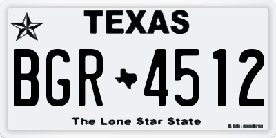 TX license plate BGR4512