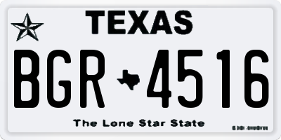 TX license plate BGR4516