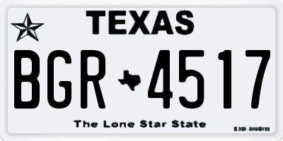 TX license plate BGR4517