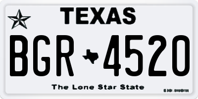 TX license plate BGR4520