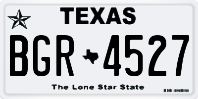 TX license plate BGR4527