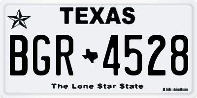 TX license plate BGR4528
