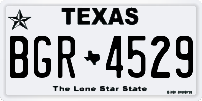 TX license plate BGR4529