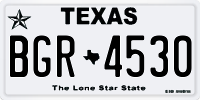 TX license plate BGR4530