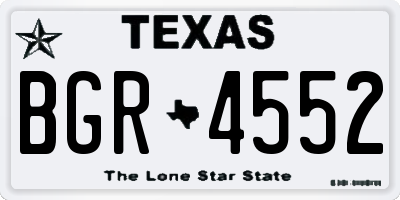 TX license plate BGR4552