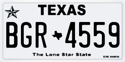 TX license plate BGR4559