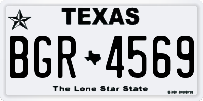 TX license plate BGR4569