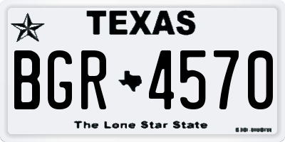 TX license plate BGR4570