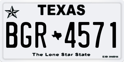 TX license plate BGR4571
