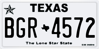 TX license plate BGR4572