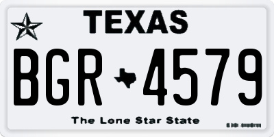 TX license plate BGR4579