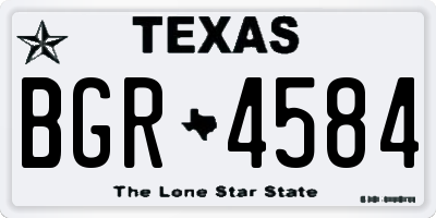 TX license plate BGR4584