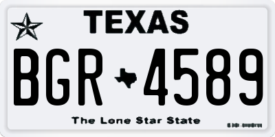 TX license plate BGR4589