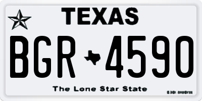 TX license plate BGR4590