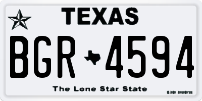 TX license plate BGR4594