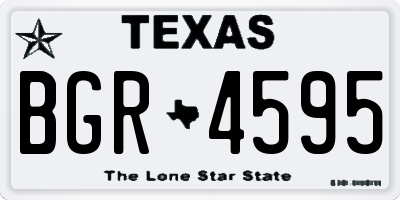 TX license plate BGR4595