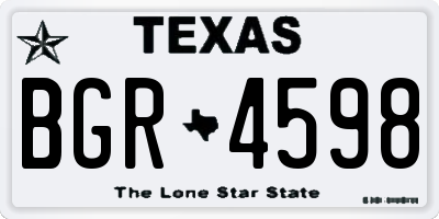 TX license plate BGR4598