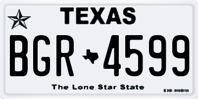 TX license plate BGR4599