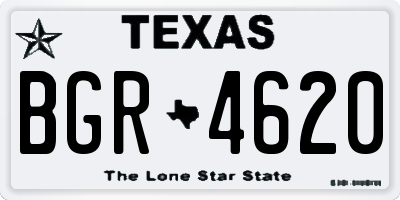 TX license plate BGR4620