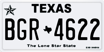 TX license plate BGR4622