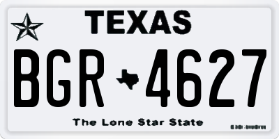 TX license plate BGR4627