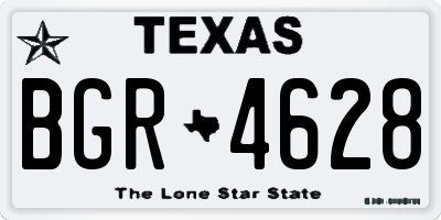 TX license plate BGR4628