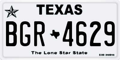 TX license plate BGR4629