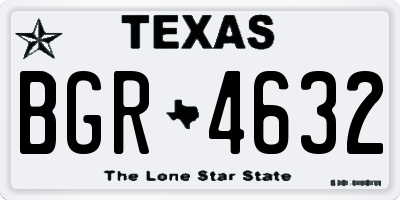 TX license plate BGR4632
