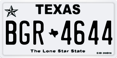 TX license plate BGR4644