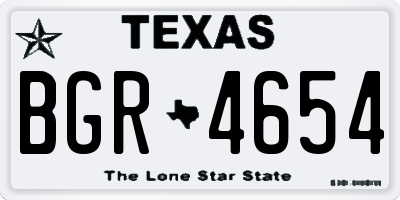 TX license plate BGR4654