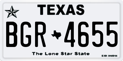 TX license plate BGR4655