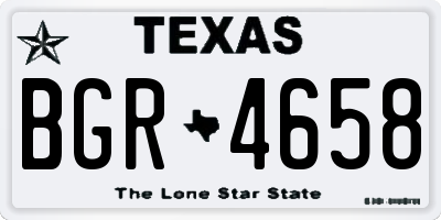 TX license plate BGR4658