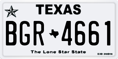 TX license plate BGR4661