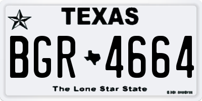 TX license plate BGR4664