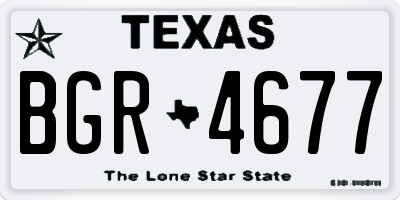 TX license plate BGR4677