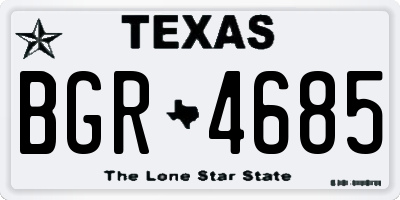 TX license plate BGR4685