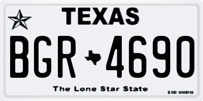 TX license plate BGR4690