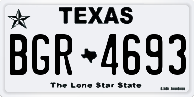 TX license plate BGR4693