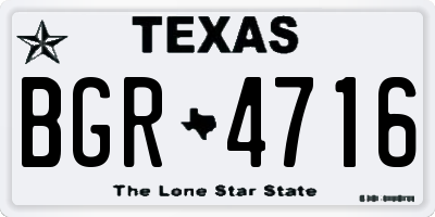 TX license plate BGR4716