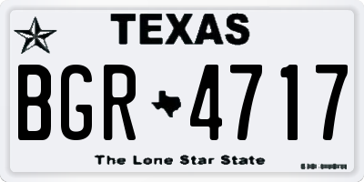 TX license plate BGR4717