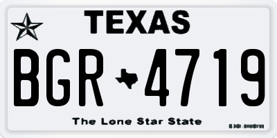 TX license plate BGR4719