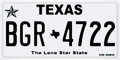 TX license plate BGR4722