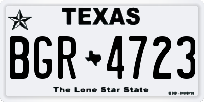 TX license plate BGR4723