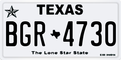 TX license plate BGR4730
