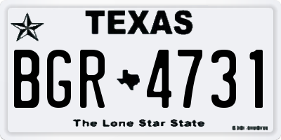 TX license plate BGR4731